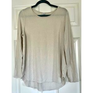 Soft cream long sleeve shirt
